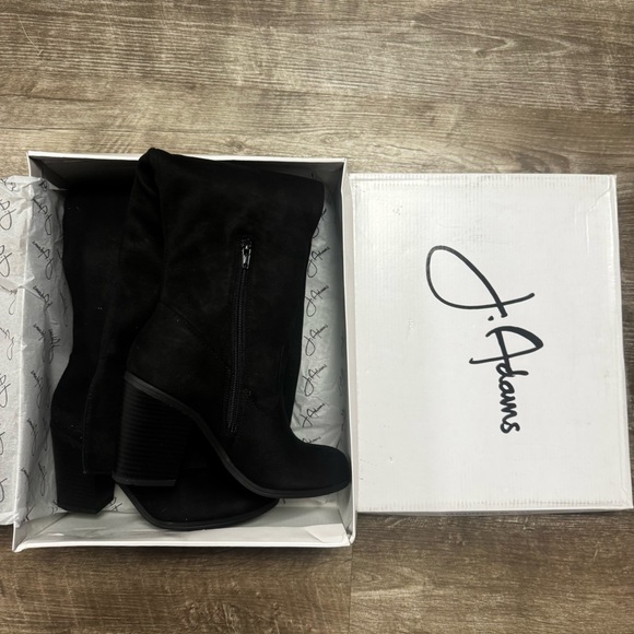 J. Adams Tall Black Heeled Boots Size 5.5 NEW IN BOX - Picture 7 of 8